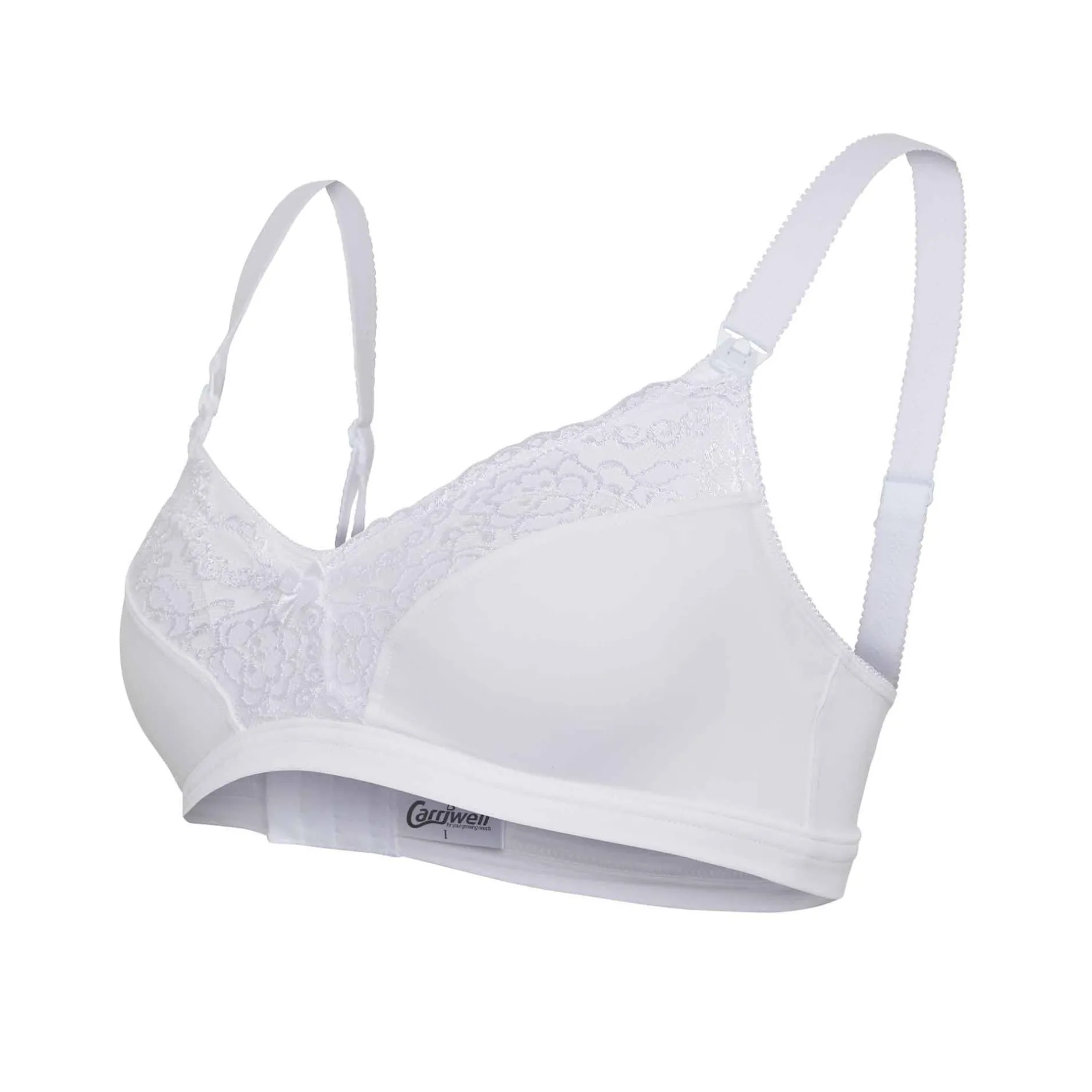Lingerie|Vêtements*Carriwell Soutien-gorge d'allaitement en dentelle à rabat de Blanc