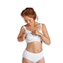 Lingerie|Vêtements*Carriwell Soutien-gorge d'allaitement en dentelle à rabat de Blanc