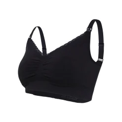 Lingerie|Vêtements*Carriwell Soutien-gorge grossesse et allaitement biologique XL de Noir