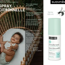 Tout Pour Vos Trajets|Autres Accessoires De Voyage*Suavinex Spray anti-moustiques citronnelle 100 ml de