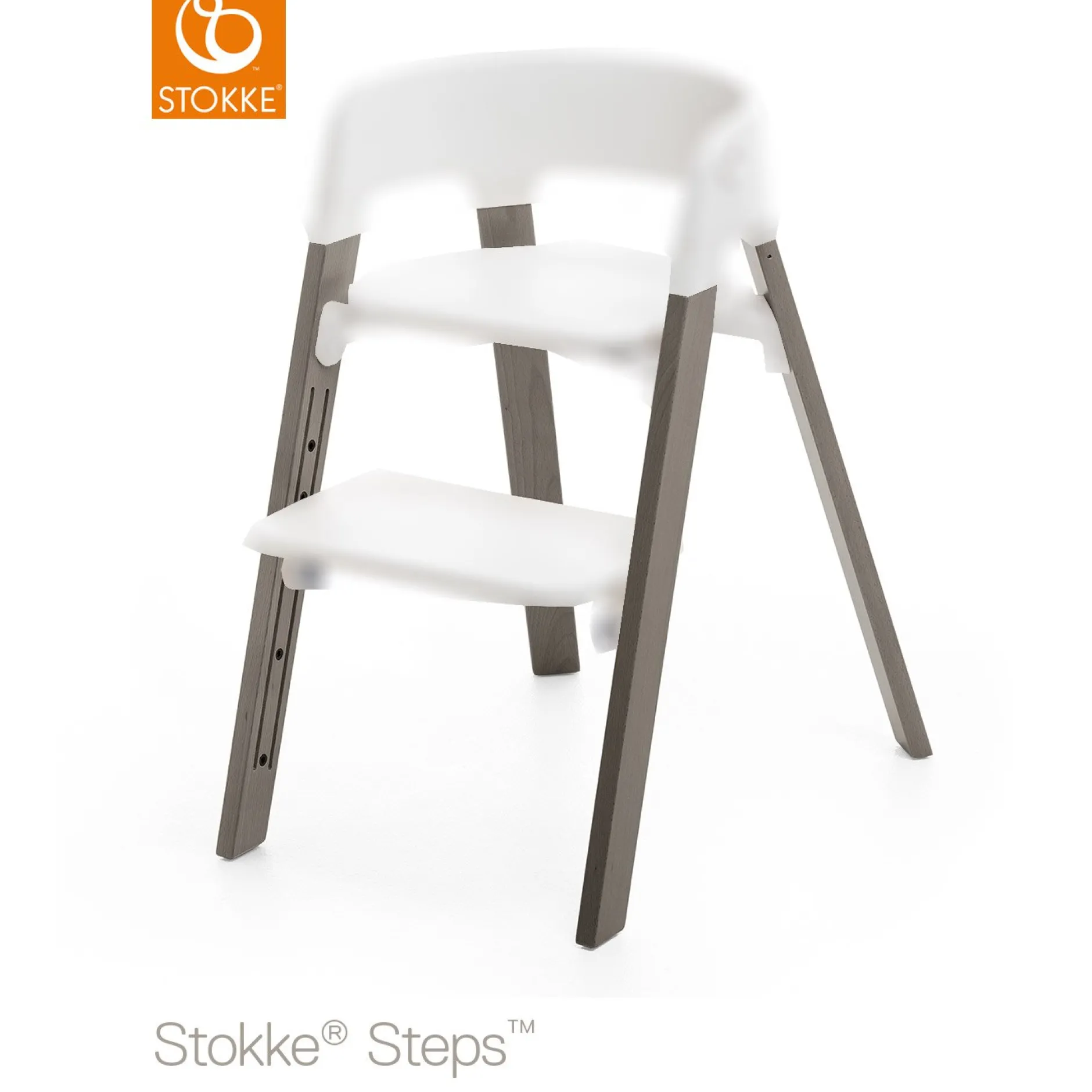 Chaises Hautes Évolutives*Stokke® Steps™ pieds de Gris Brume