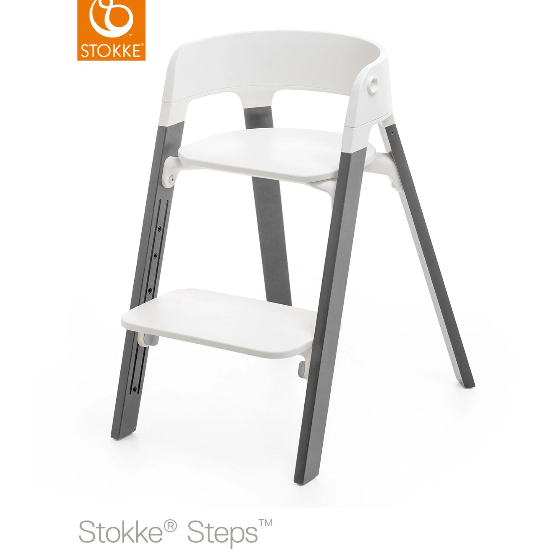 Chaises Hautes Évolutives*Stokke® Steps™ pieds de Gris Brume