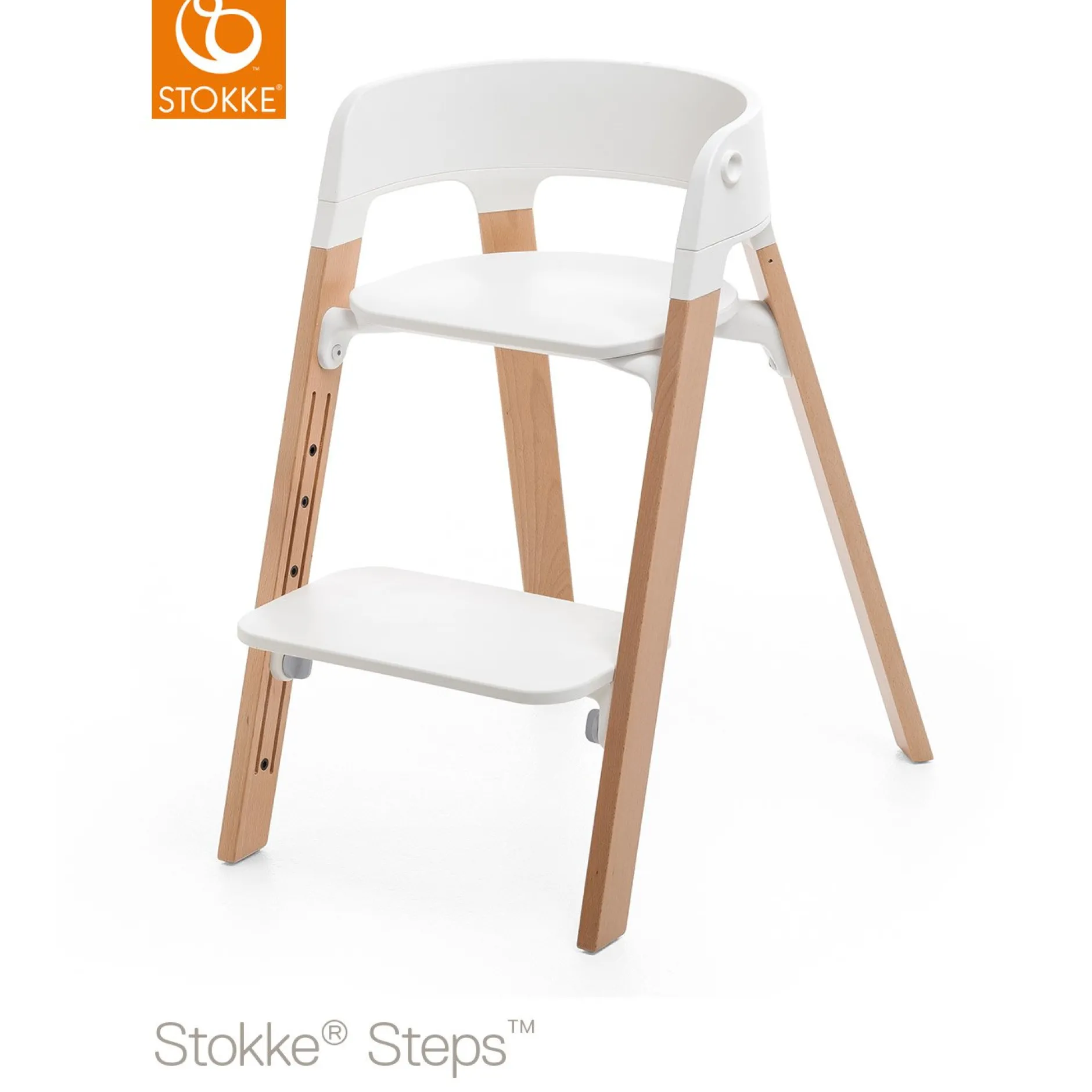 Chaises Hautes Évolutives*Stokke® Steps™ pieds de Gris Brume