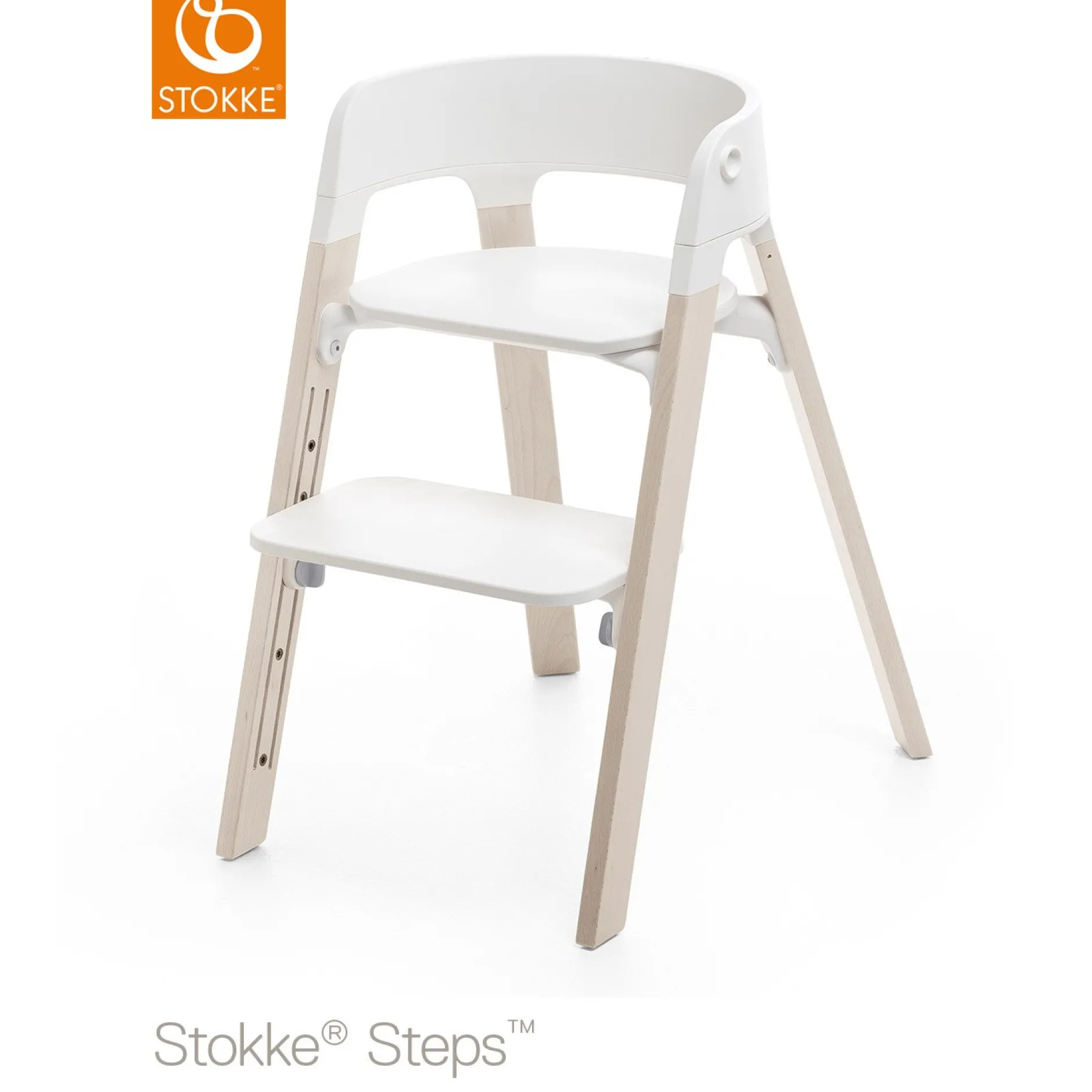 Chaises Hautes Évolutives*Stokke® Steps™ pieds de Gris Brume