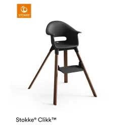 Chaises Hautes Évolutives*Stokke® Clikk™ chaise haute de Noir / Brun chaud