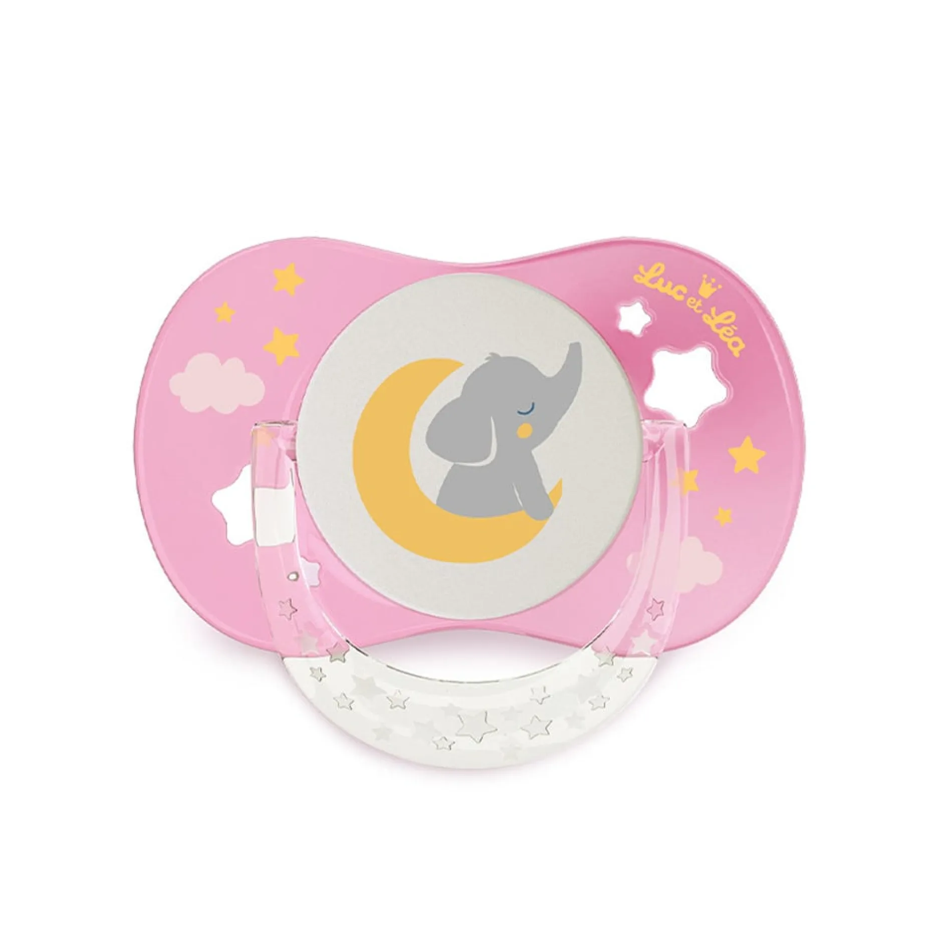Sucettes*Luc et Léa Sucette Anatomique nuit phosphoréscente 0-6 mois de Elephant Rose