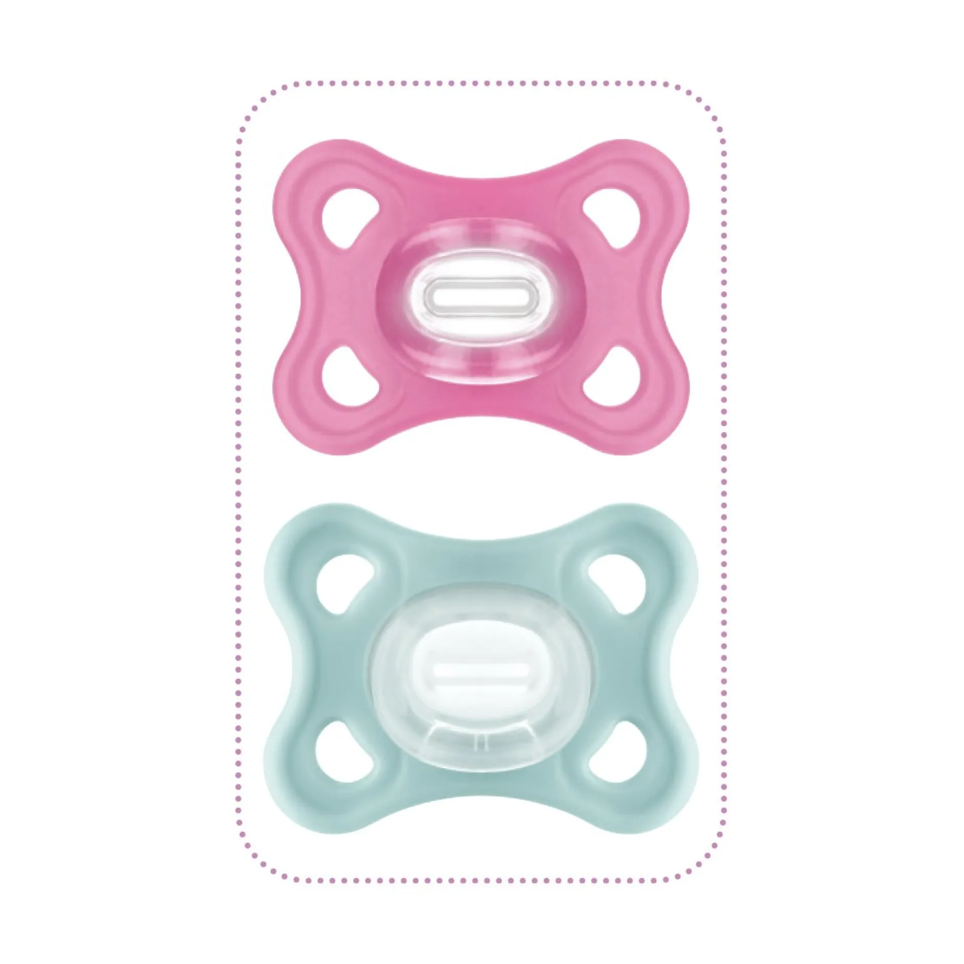 Sucettes*Mam Sucette comfort en silicone 2-6 mois de Rose