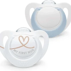 Sucettes*Nuk Sucette en silicone Starlight de Bleu