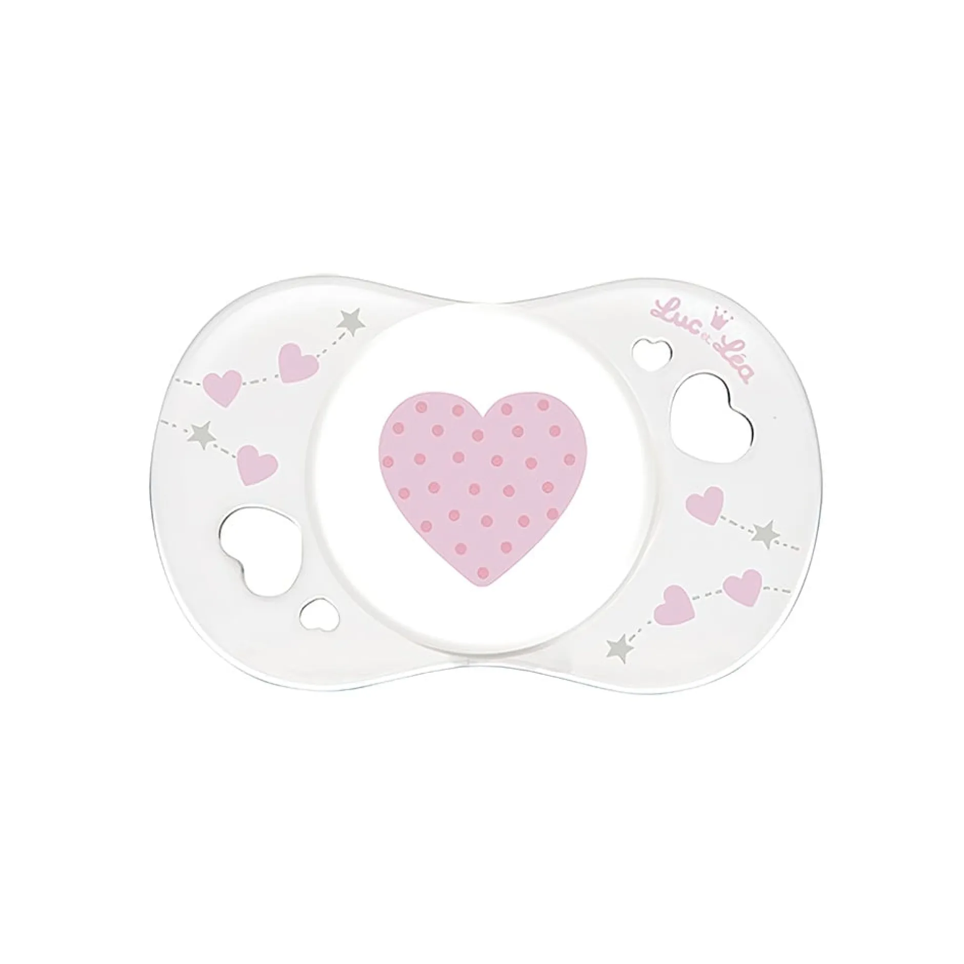 Sucettes*Luc et Léa Sucette nouveau-né symétrique en silicone 0-2 mois de Rose