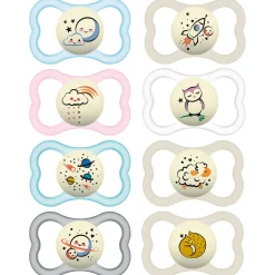 Sucettes*Mam Sucette supreme x2 nuit 6m+ silicone + boîte de Aléatoire