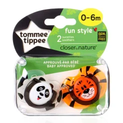 Sucettes*Tommee Tippee Sucettes Fun 0-6 mois x2 de Aléatoire