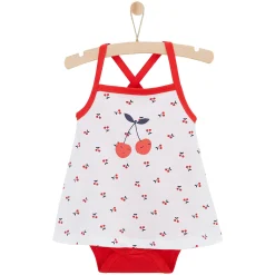 Bodies*P'tit bisou Summer Bodies Body robe Cherry de Blanc/Rouge