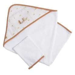 Sorties De Bain*Sauthon Baby Déco Sunlight Cape de bain + gant de