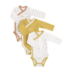 Bodies|Bodies*Sauthon Baby Déco Sunlight Lot de 3 bodies Naissance de
