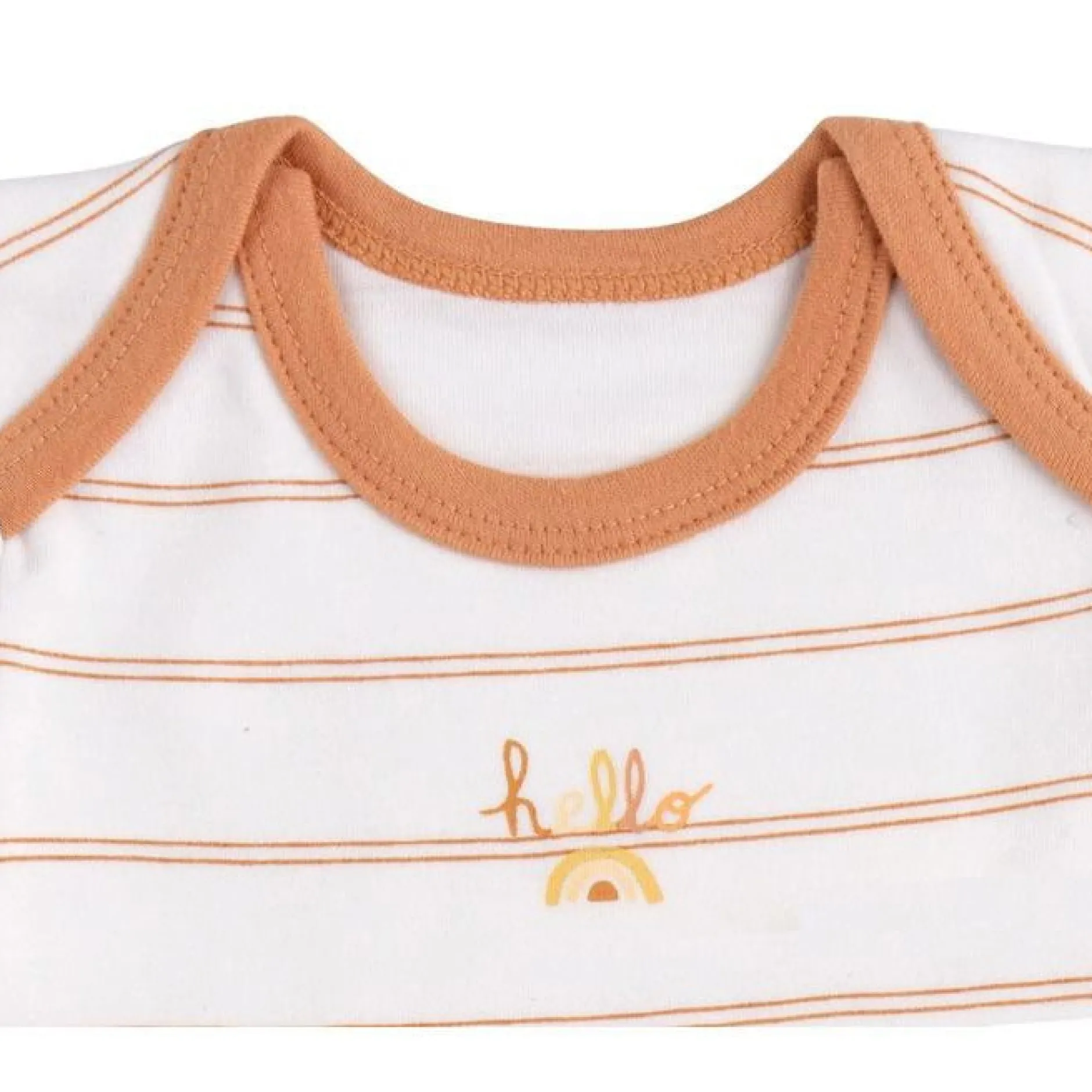 Bodies|Bodies*Sauthon Baby Déco Sunlight Lot de 3 bodies manches courtes 6 mois de