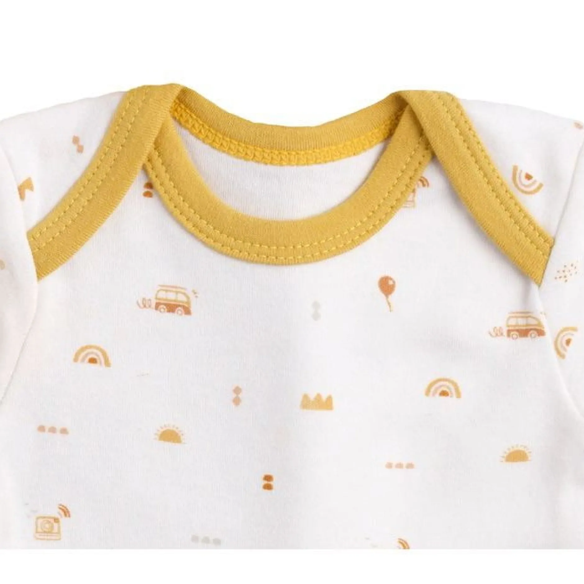 Bodies|Bodies*Sauthon Baby Déco Sunlight Lot de 3 bodies manches courtes 6 mois de