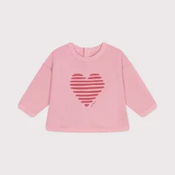Gilets, Pulls, Cardigans*Petit Bateau Sweat bébé en coton uni de Rose Charme