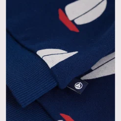 Gilets, Pulls*Petit Bateau Sweat en coton, imprimé bateaux grande échelle de Médiéval