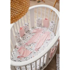 Tours De Lit*BB&Co Sweet Garden Tour de lit modulable & respirant de Imprimé botanique blush