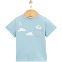 T-Shirts, Polos, Chemises*P'tit bisou Sweet Summer Tee-shirt manches courtes 3 mois de bleu ciel