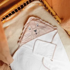 Sorties De Bain*Trois Kilos Sept Tam Tam Cape de bain + gant de Sable caramel