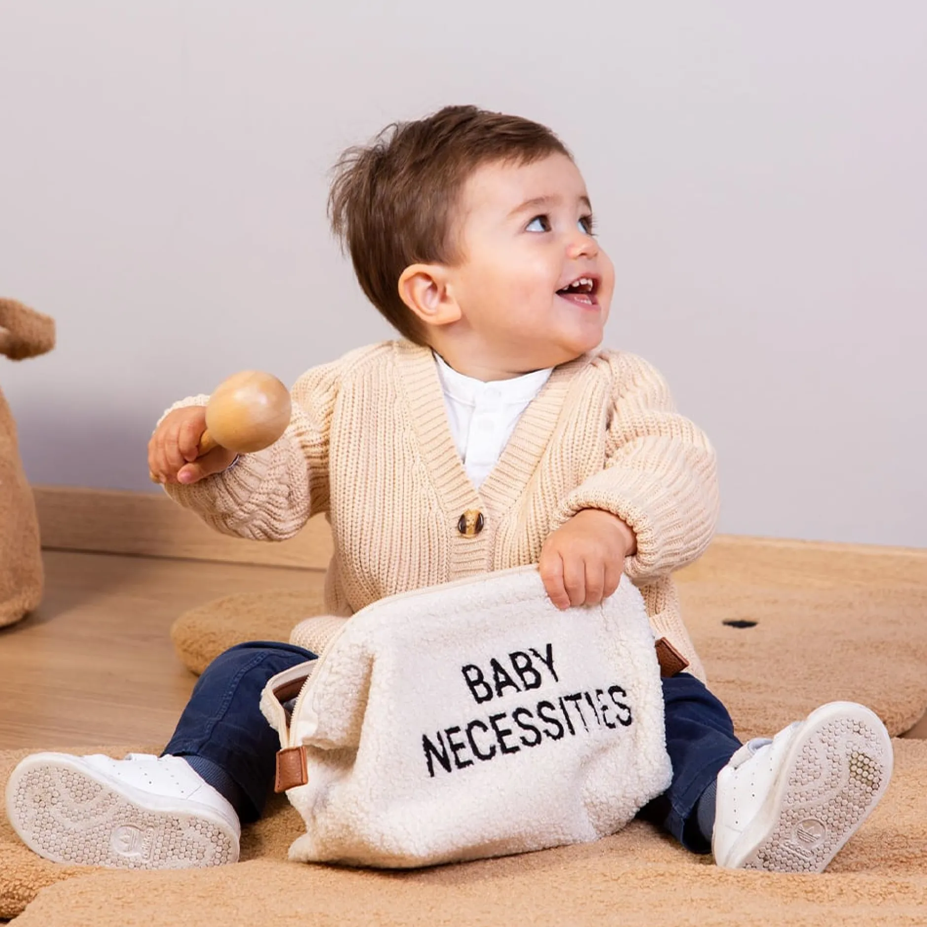 Trousses De Toilette*Childhome Teddy Trousse de Toilette de Ecru