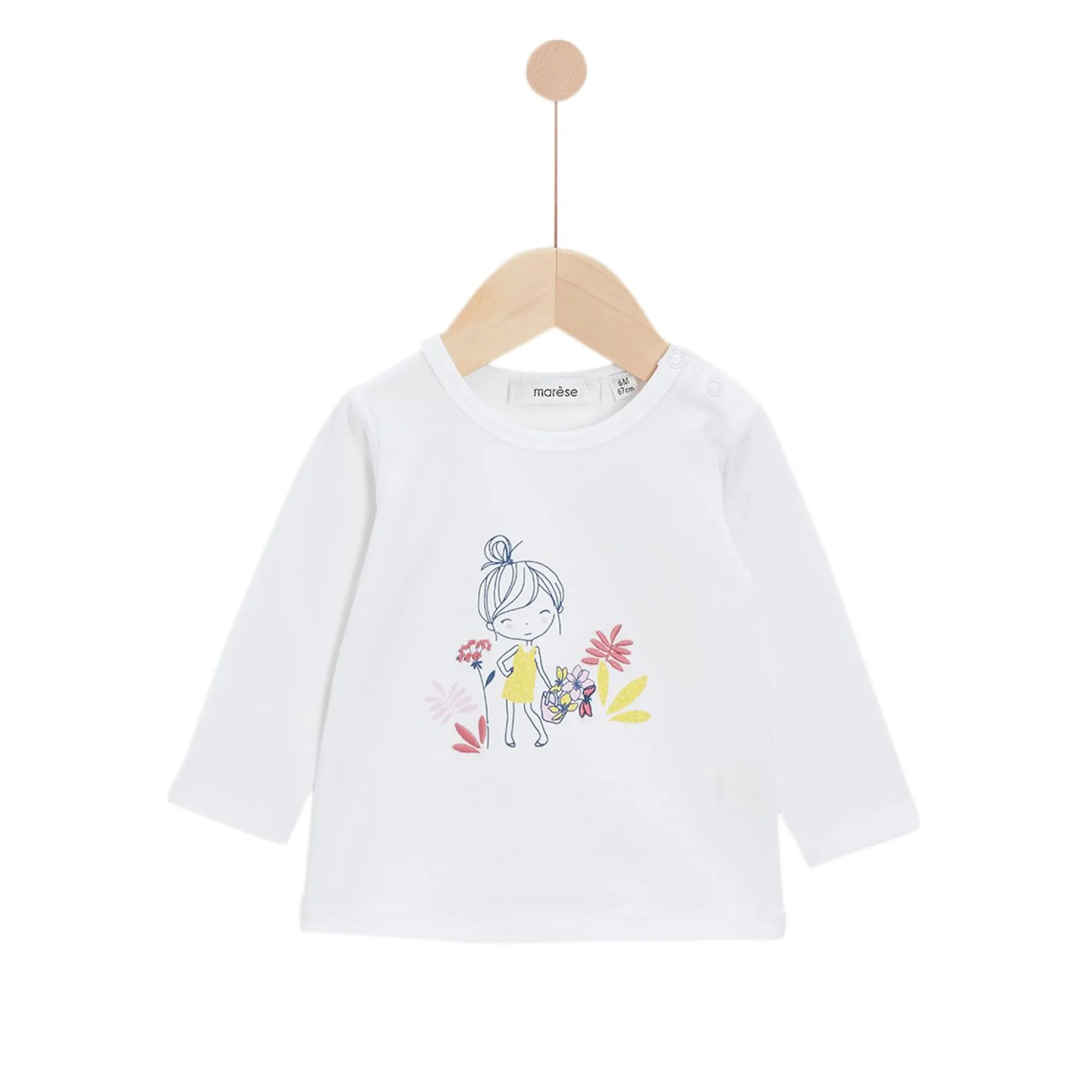T-Shirts, Blouses, Chemises*Marèse Tee-shirt à manches longues de Blanc batiste