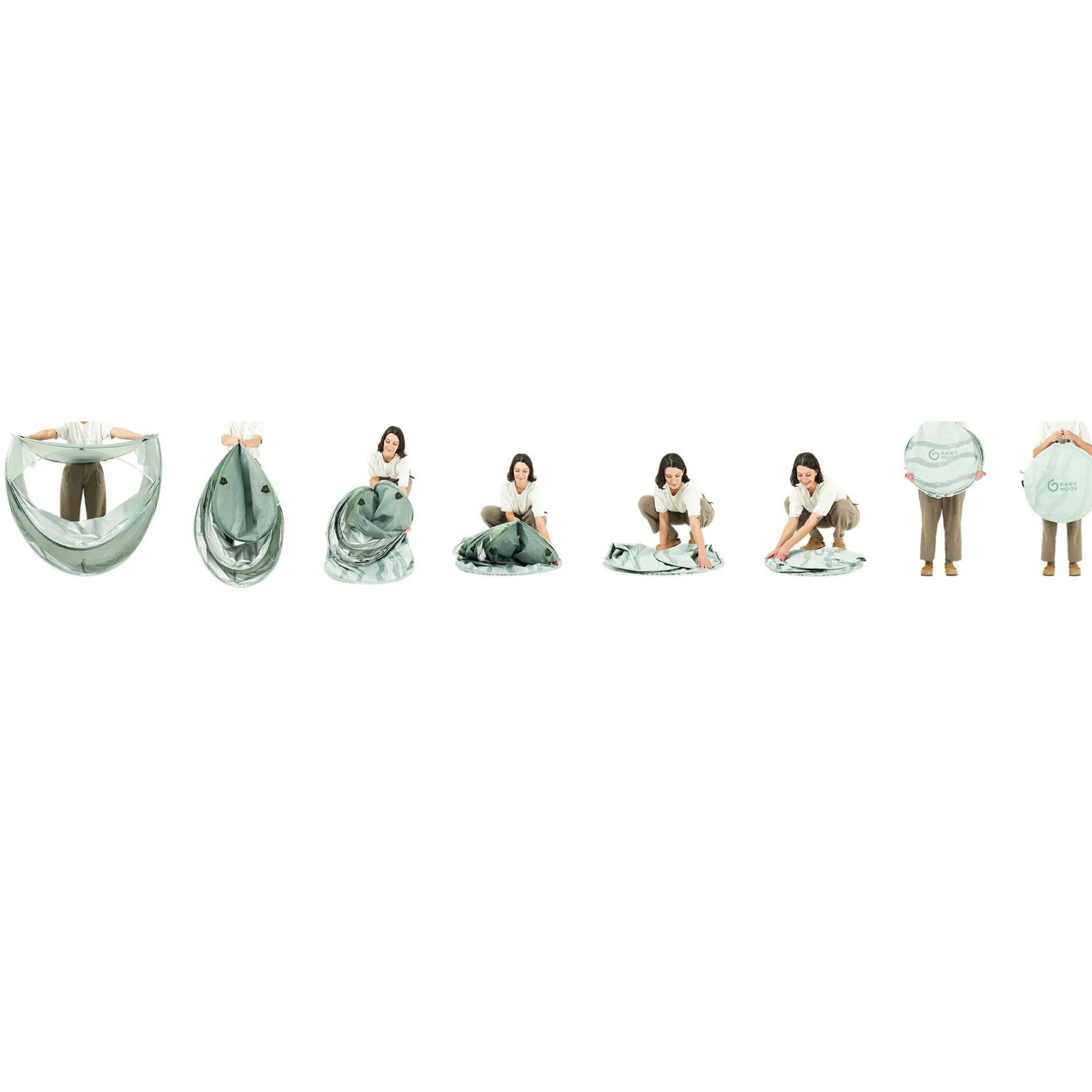 Tout Pour Vos Trajets|Autres Accessoires De Voyage*Babymoov Tente anti-UV Moov & Protect de Green Lagoon