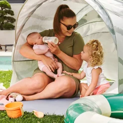 Tout Pour Vos Trajets|Autres Accessoires De Voyage*Babymoov Tente anti-UV Moov & Protect de Green Lagoon