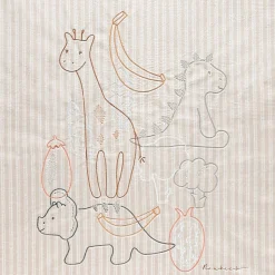 Couvertures*Noukies Tiga, Stegi & Ops Couverture TSO en Veloudoux 100 x 140 cm de Beige