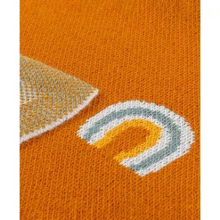 Couvertures*Noukies Tiga, Stegi & Ops Couverture tricot en jacquard BIO 75 x 100 cm de Ocre