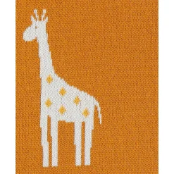 Couvertures*Noukies Tiga, Stegi & Ops Couverture tricot en jacquard BIO 75 x 100 cm de Ocre