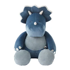 Doudous*Noukies Tiga, Stegi & Ops Peluche large en Veloudoux Ops de Bleu
