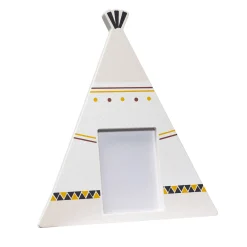 Cadres Photos*Sauthon Baby Déco Timouki cadre photo tipi 100x70 de Beige / Blanc