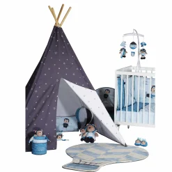 Tapis D'Éveil*Sauthon Baby's Sweet Home Tipi 160 x 110 x 110 cm Lazare de Gris