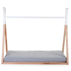 Lits 70X140 Évolutifs*Childhome Tipi lit cabane 70x140 de Naturel/Blanc
