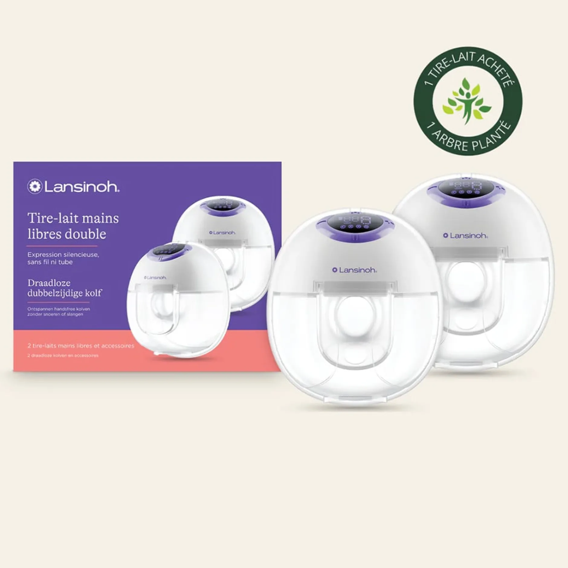 Tire-Lait*Lansinoh Tire-lait mains libres de Double