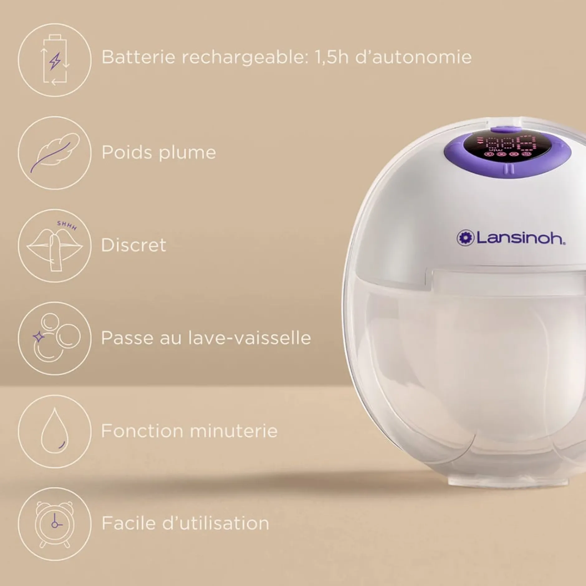 Tire-Lait*Lansinoh Tire-lait mains libres de Double