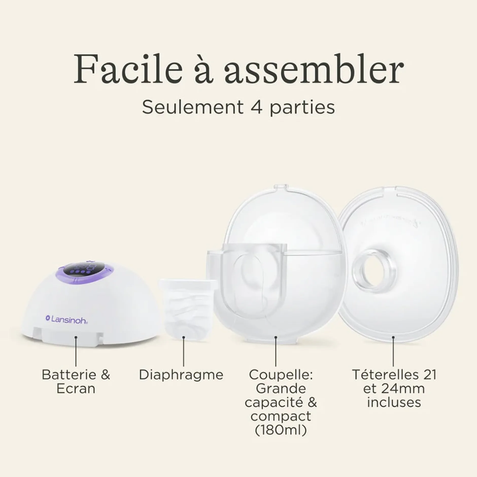 Tire-Lait*Lansinoh Tire-lait mains libres de Double