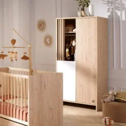 Armoires 2 Portes*Sauthon Baby's Sweet Home Tokyo Armoire de Chêne Suave Blanc