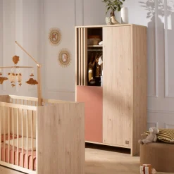 Armoires 2 Portes*Sauthon Baby's Sweet Home Tokyo Armoire de Chêne Suave Terracotta