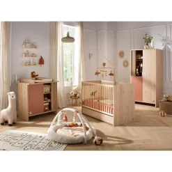 Armoires 2 Portes*Sauthon Baby's Sweet Home Tokyo Armoire de Chêne Suave Terracotta