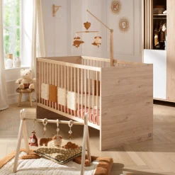 Lits 70X140 Évolutifs*Sauthon Baby's Sweet Home Tokyo Little Big Bed 70 x 140 cm de Chêne Suave