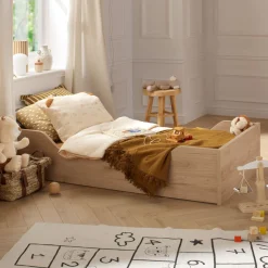 Lits 70X140 Évolutifs*Sauthon Baby's Sweet Home Tokyo Little Big Bed 70 x 140 cm de Chêne Suave