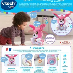 Peluches Musicales*Vtech Toutou parle avec moi de rose