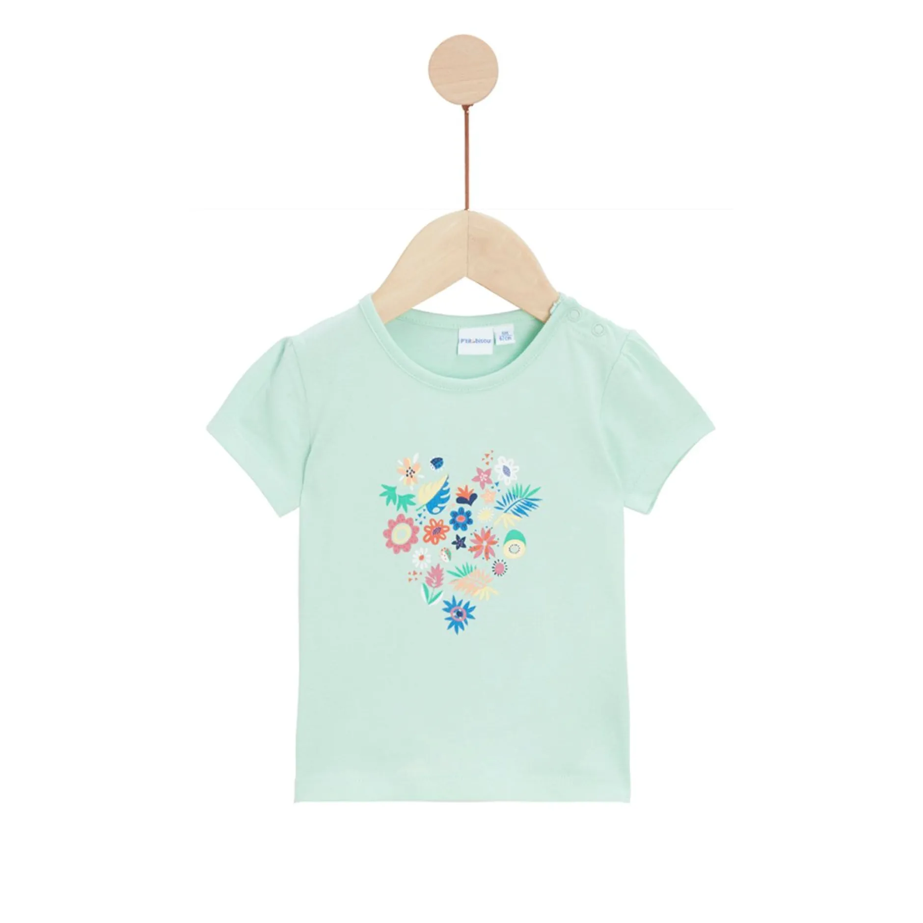 T-Shirts, Blouses, Chemises*P'tit bisou Travel With Love T-shirt manches courtes de Vert