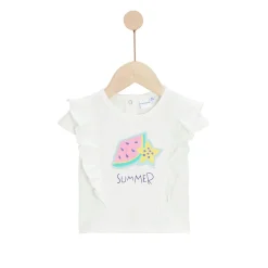 T-Shirts, Blouses, Chemises*P'tit bisou Travel With Love T-shirt manches courtes de Écru