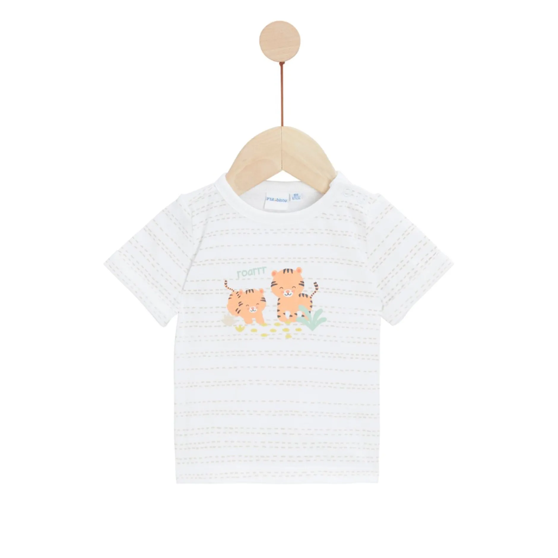 T-Shirts, Polos, Chemises*P'tit bisou Travel With Love T-shirt manches courtes 6 mois de Blanc