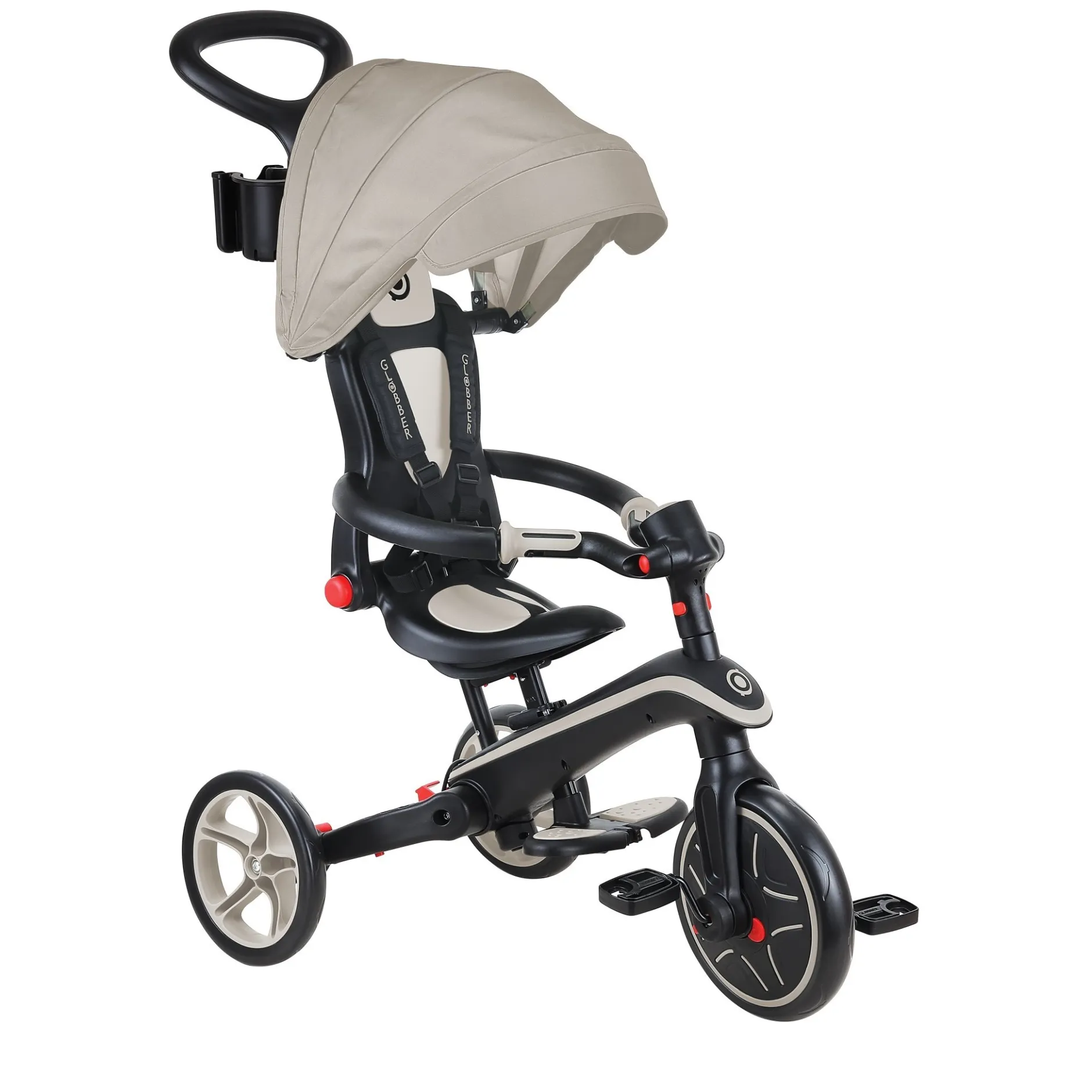 Tricyles*Globber Tricycle Explorer 4-en-1 Évolutif & Pliable de Taupe