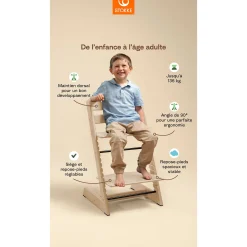 Chaises Hautes Évolutives*Stokke® Tripp Trapp® Pack Chaise haute + Baby Set de Gris Tempête